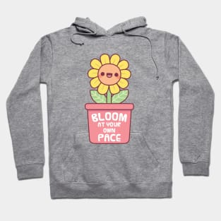 Cute Yellow Flower Bloom At Your Own Pace Hoodie